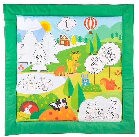 Chicco gioco Bs colour mat - tappeto gioco colori e numeri con pennarello magico